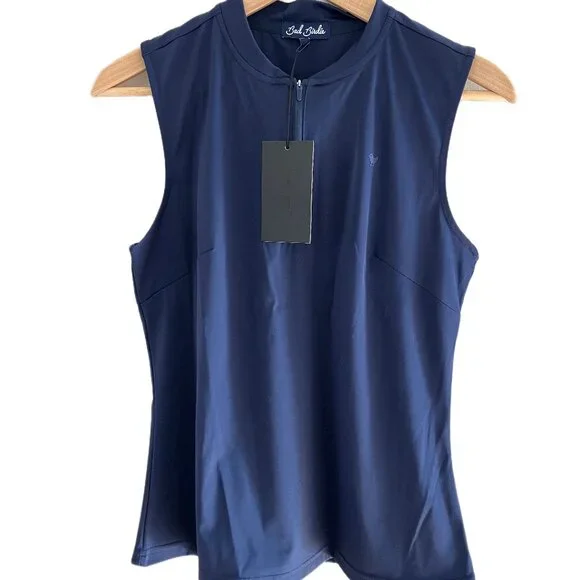 NEW Bad Birdie Blade Sleeveless Golf Polo Shirt Dark Navy Women's Size MEDIUM - Picture 8 of 11
